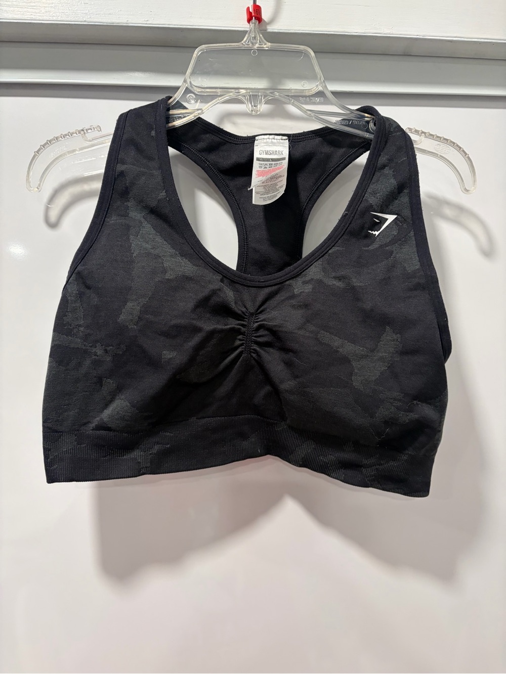 Gymshark Black Camo Seamless Racerback Sports Bra
